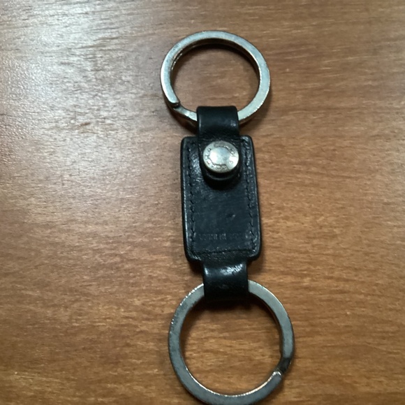 Coach Black Leather Silver-tone Valet Key Rings - Picture 3 of 10
